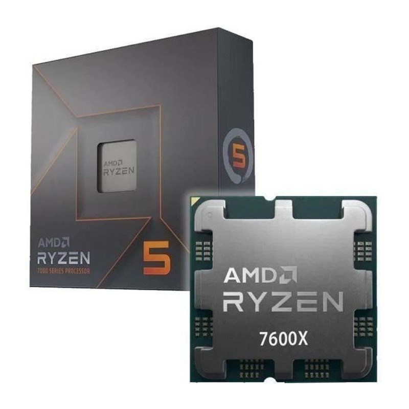 Processeur - AMD - Ryzen 5 7600X - Socket AM5 - 4,5Ghz Processeur - AMD - Ryzen 5 7600X - Socket AM5 - 4,5Ghz