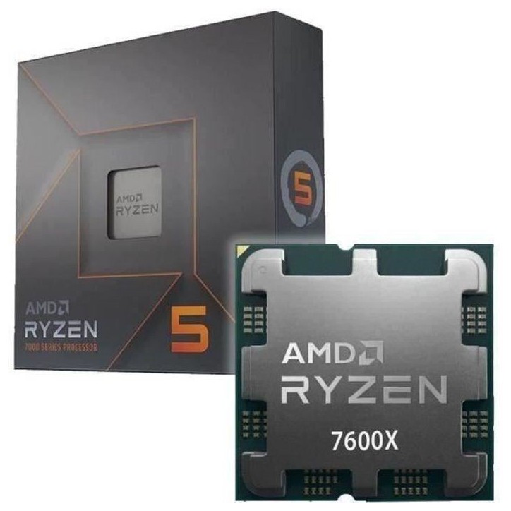 Processeur - AMD - Ryzen 5 7600X - Socket AM5 - 4,5Ghz Processeur - AMD - Ryzen 5 7600X - Socket AM5 - 4,5Ghz