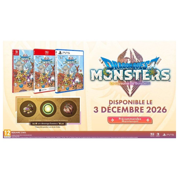 DRAGON QUEST MONSTERS: Le royaume de Boisflétri - Jeu Nintendo Switch DRAGON QUEST MONSTERS: Le royaume de Boisflétri - Jeu Nintendo Switch