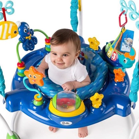 BABY EINSTEIN NEPTUNE Aire d'éveil bébé multi-jouets, Cadeau Noel bébé, pivotant 360° Jouet tortue amovible, 13 jeux multi