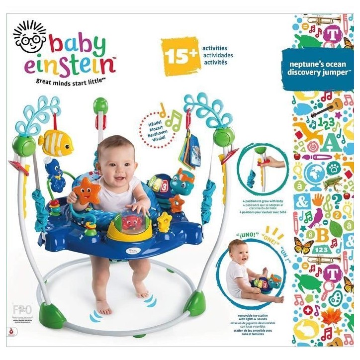 BABY EINSTEIN NEPTUNE Aire d'éveil bébé multi-jouets, Cadeau Noel bébé, pivotant 360° Jouet tortue amovible, 13 jeux multi BABY EINSTEIN NEPTUNE Aire d'éveil bébé multi-jouets, Cadeau Noel bébé, pivotant 360° Jouet tortue amovible, 13 jeux multi
