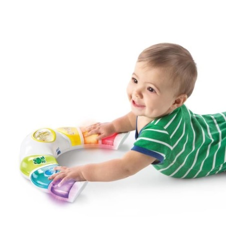 BABY EINSTEIN- Jouet Musical Piano- Glow & Discover- Jouet d'activités avec Lumieres, Musique & Hochet, 3 Modes - Multilingue