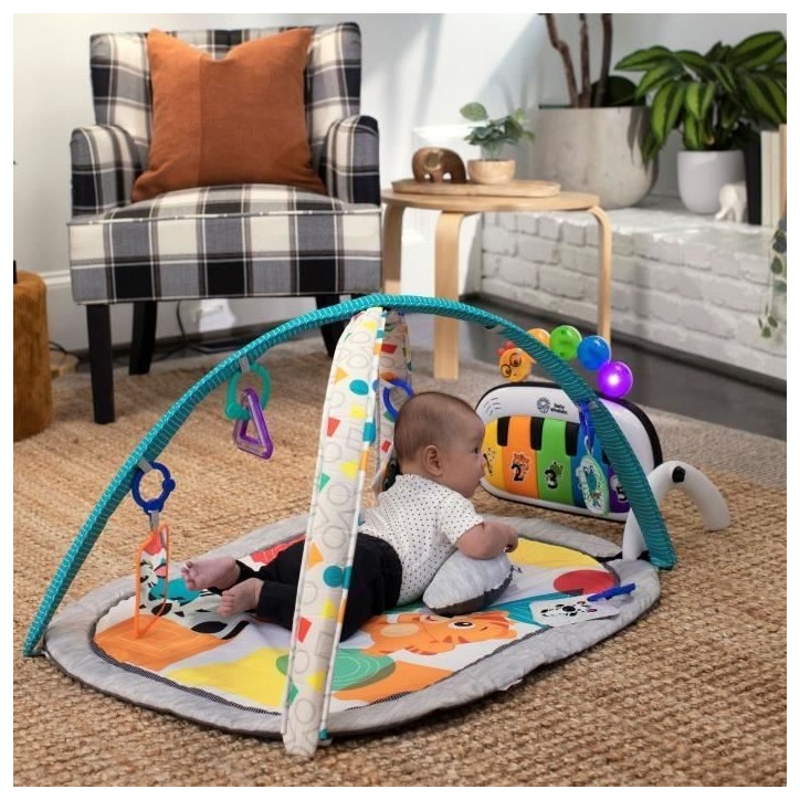 BABY EINSTEIN Kickin' Tunes Tapis de sol éveil bébé évolutif, 4-en-1, jouet piano amovible, arche, Cadeau Noel bébé, multi BABY EINSTEIN Kickin' Tunes Tapis de sol éveil bébé évolutif, 4-en-1, jouet piano amovible, arche, Cadeau Noel bébé, multi