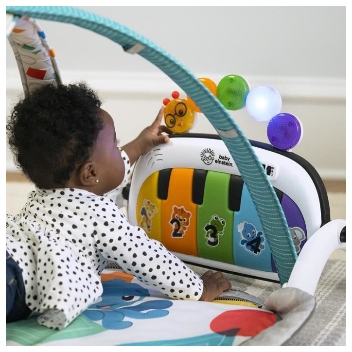 BABY EINSTEIN Kickin' Tunes Tapis de sol éveil bébé évolutif, 4-en-1, jouet piano amovible, arche, Cadeau Noel bébé, multi BABY EINSTEIN Kickin' Tunes Tapis de sol éveil bébé évolutif, 4-en-1, jouet piano amovible, arche, Cadeau Noel bébé, multi