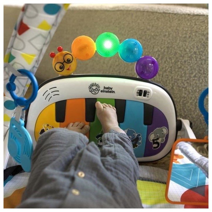 BABY EINSTEIN Kickin' Tunes Tapis de sol éveil bébé évolutif, 4-en-1, jouet piano amovible, arche, Cadeau Noel bébé, multi BABY EINSTEIN Kickin' Tunes Tapis de sol éveil bébé évolutif, 4-en-1, jouet piano amovible, arche, Cadeau Noel bébé, multi