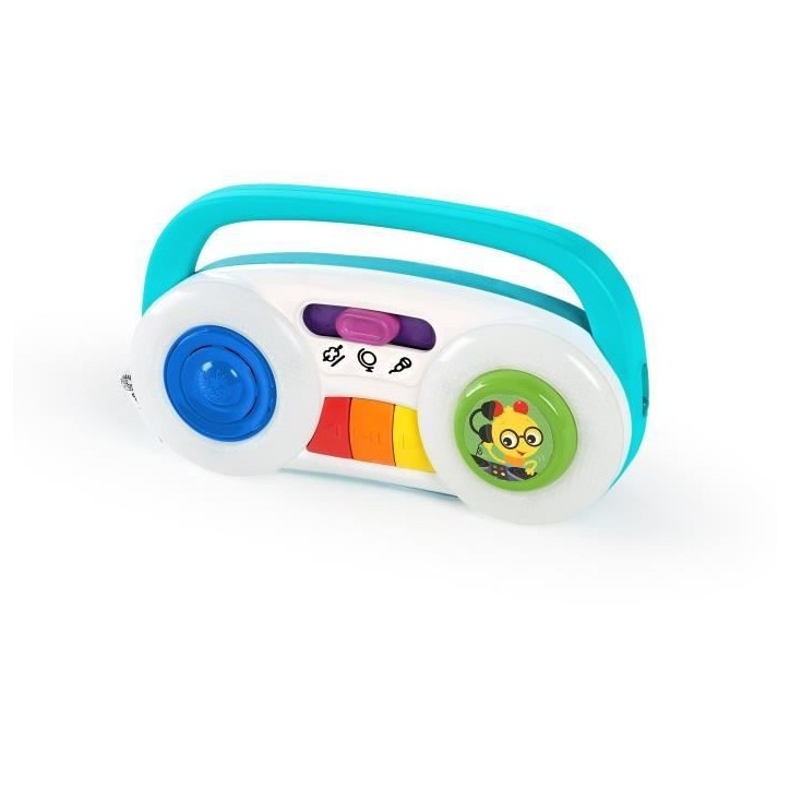 BABY EINSTEIN Radio enfant, Cadeau Noel bébé, stéréo pour bébé, 3 stations musicales et 30 mélodies et sons 12M+