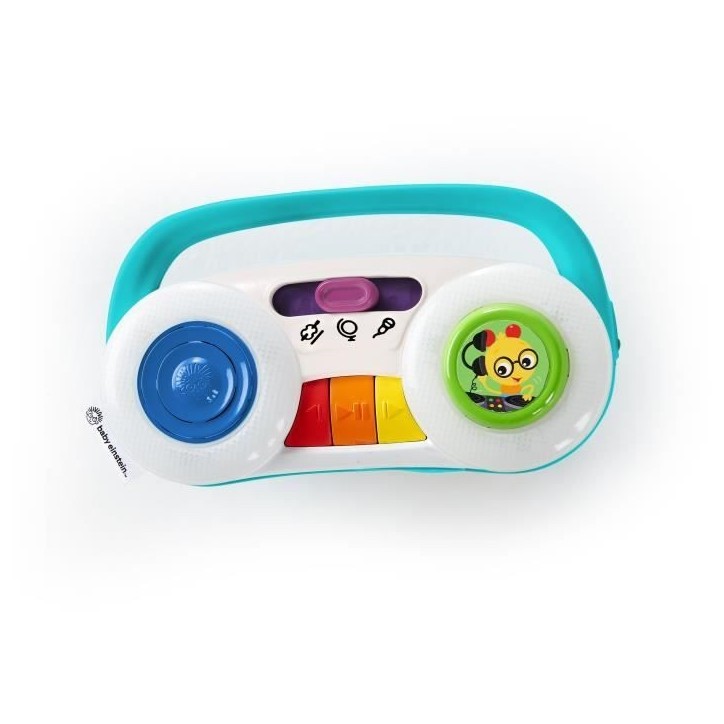 BABY EINSTEIN Radio enfant, Cadeau Noel bébé, stéréo pour bébé, 3 stations musicales et 30 mélodies et sons 12M+