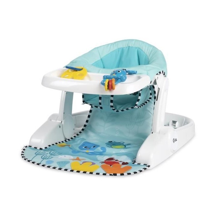 BABY EINSTEIN -OPUS ET NEPTUNE- Siege d'apprentissage bébé 4M+ apporte support a bébé, 2 positions de siege, tablette d'acti