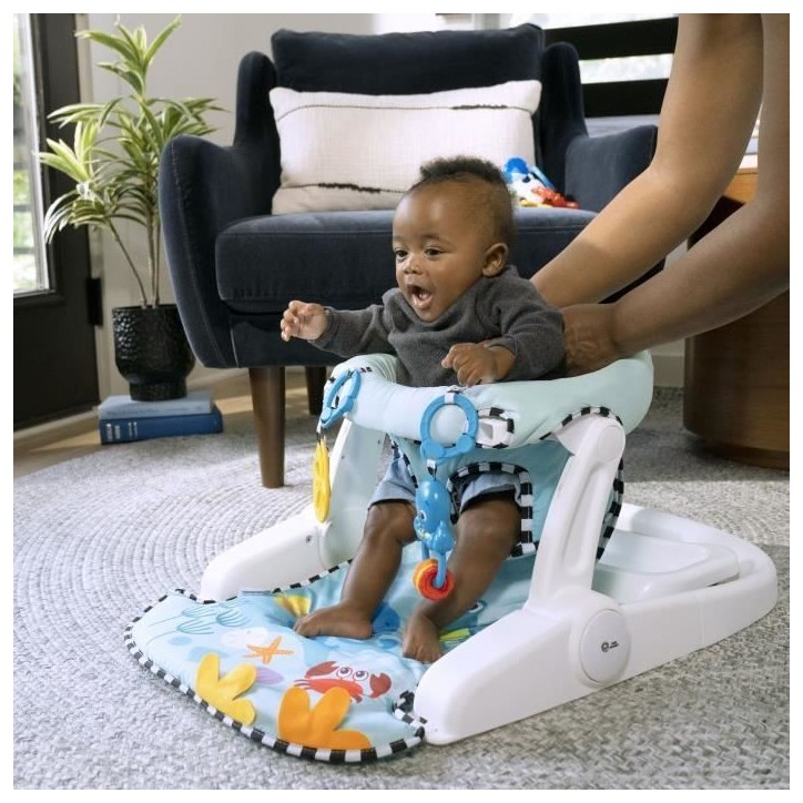 BABY EINSTEIN -OPUS ET NEPTUNE- Siege d'apprentissage bébé 4M+ apporte support a bébé, 2 positions de siege, tablette d'acti