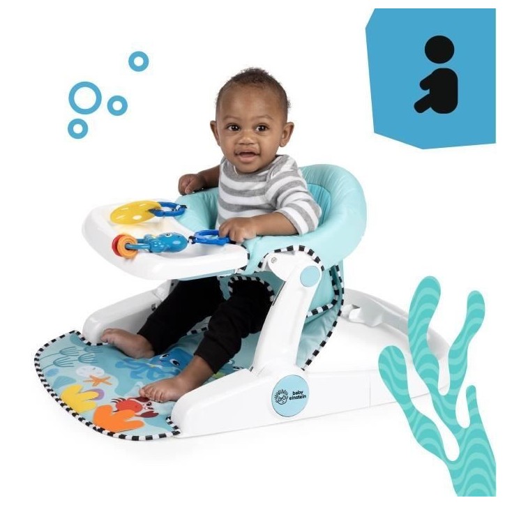BABY EINSTEIN -OPUS ET NEPTUNE- Siege d'apprentissage bébé 4M+ apporte support a bébé, 2 positions de siege, tablette d'acti