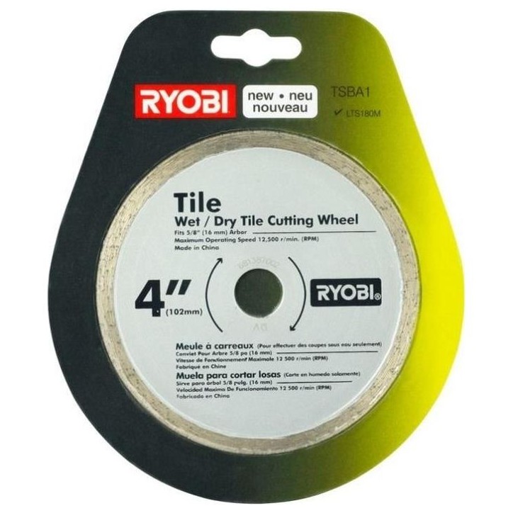 RYOBI - Disque de coupe diam. 102 mm pour carrelette ONE+™ LTS180M - TSBA1 RYOBI - Disque de coupe diam. 102 mm pour carrelette ONE+™ LTS180M - TSBA1