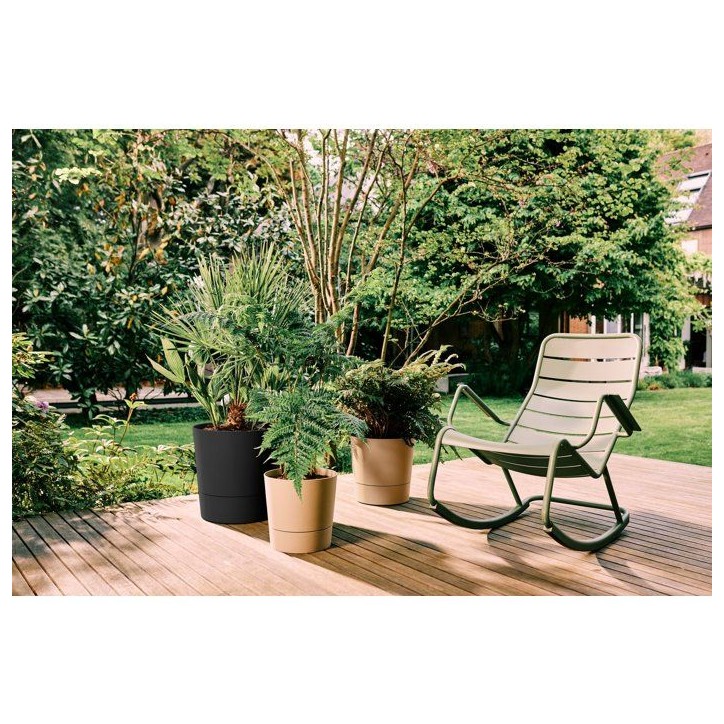 Pot de fleur rond - ELHO - Foss Rond 35 - 21 L - L 35 x B 34.5 x H 34 cm - Noir - Extérieur Pot de fleur rond - ELHO - Foss Rond 35 - 21 L - L 35 x B 34.5 x H 34 cm - Noir - Extérieur