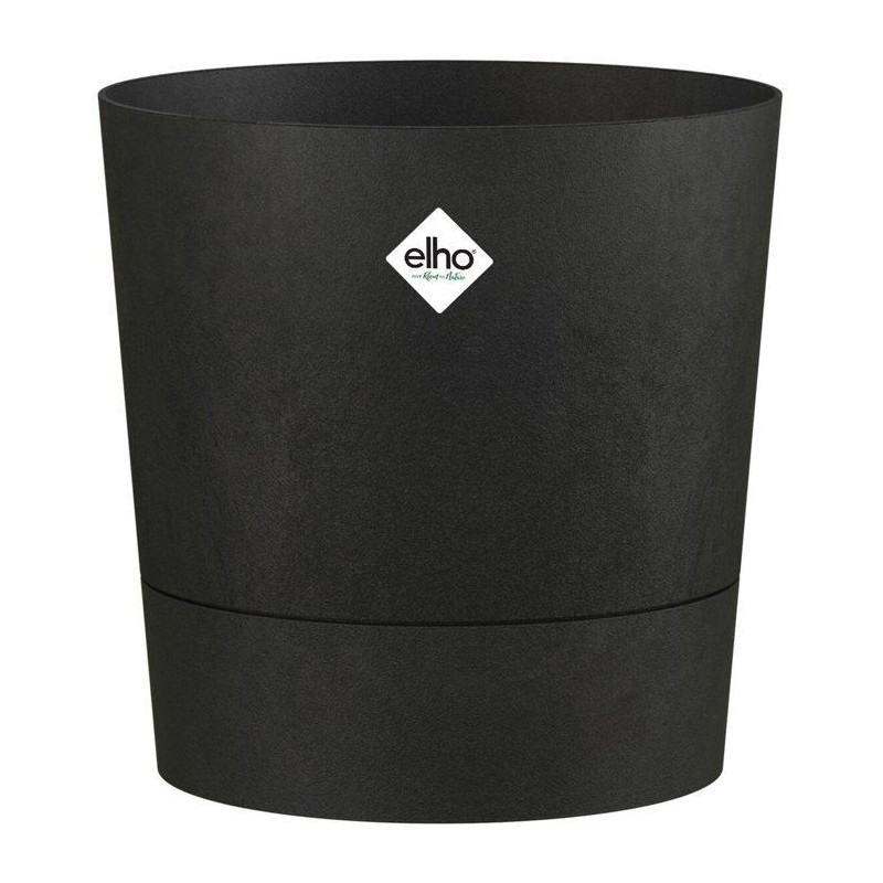 Pot de fleur rond - ELHO - Foss Rond 43 - 39 L - Ø 43 x H 43 cm - Noi