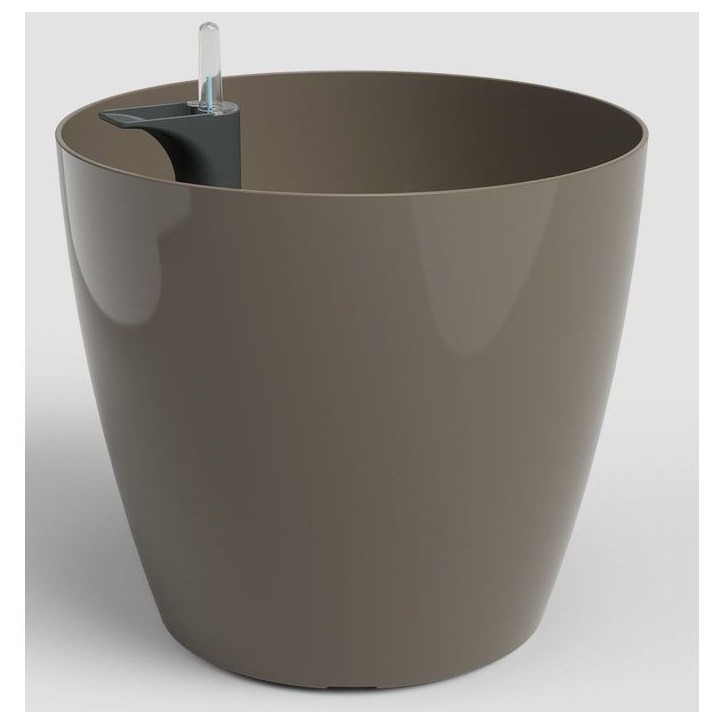 Pot de fleurs - ARTEVASI - San Remo SWS 42 BR - Intérieur/extérieur - Plastique - Ø42,7 x H39,5 cm - 42,3 L - Taupe