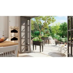 ARTEVASI Table de Culture - VENEZIA - 39 x 80 x H 69 cm - Gris anthracite