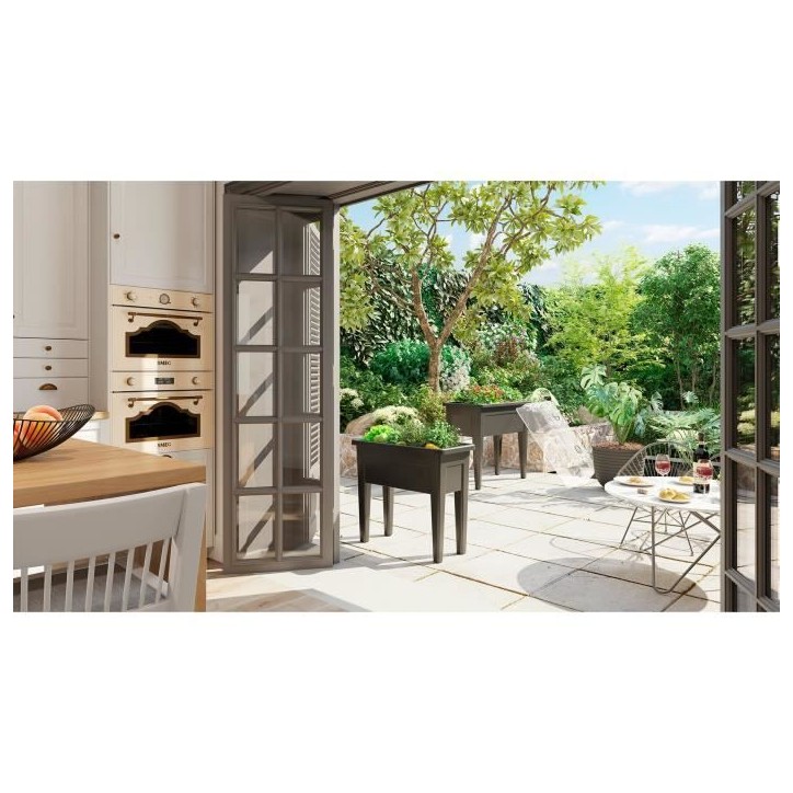 ARTEVASI Table de Culture - VENEZIA - 39 x 80 x H 69 cm - Gris anthracite ARTEVASI Table de Culture - VENEZIA - 39 x 80 x H 69 cm - Gris anthracite