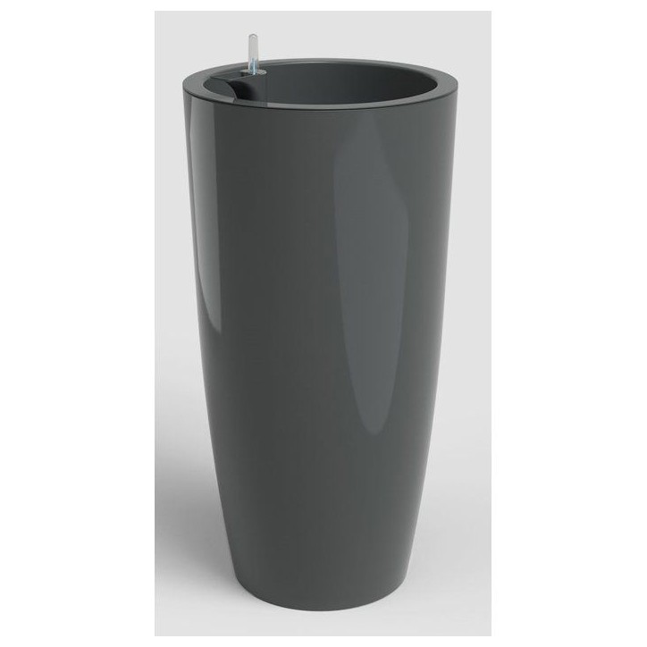Pot de fleurs - ARTEVASI - Santorini SWS 78 BR - Intérieur/extérieur - Plastique - Ø40 x H78 cm - 72 L - Gris anthracite Pot de fleurs - ARTEVASI - Santorini SWS 78 BR - Intérieur/extérieur - Plastique - Ø40 x H78 cm - 72 L - Gris anthracite