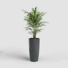 Pot de fleurs - ARTEVASI - Santorini SWS 78 BR - Intérieur/extérieur - Plastique - Ø40 x H78 cm - 72 L - Gris anthracite
