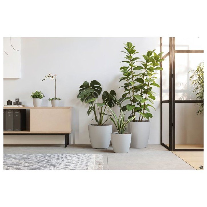 Pot de fleurs - ARTEVASI - San Remo SWS 36 MA - Intérieur/extérieur - Plastique - Ø36 x H33,5 cm - 25 L - Gris clair Pot de fleurs - ARTEVASI - San Remo SWS 36 MA - Intérieur/extérieur - Plastique - Ø36 x H33,5 cm - 25 L - Gris clair