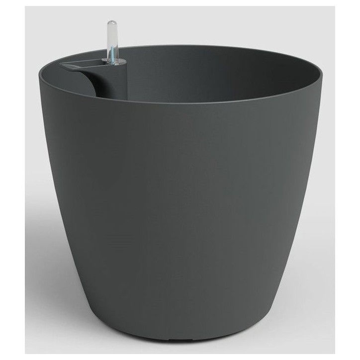 Pot de fleurs - ARTEVASI - San Remo SWS 42 MA - Intérieur/extérieur - Plastique - Ø43,3 x H39,5 cm - 42,3 L - Gris anthracite Pot de fleurs - ARTEVASI - San Remo SWS 42 MA - Intérieur/extérieur - Plastique - Ø43,3 x H39,5 cm - 42,3 L - Gris anthracite