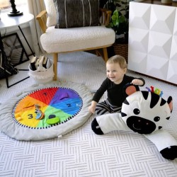 BABY EINSTEIN ZEN LE ZEBRE Tapis d'éveil arche de jeu en bois, jouets