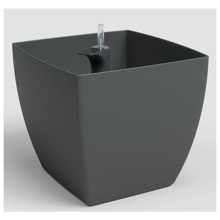 Pot de fleurs - ARTEVASI - Siena SWS 40 MA - Intérieur/extérieur - Plastique - Ø40 x H36 cm - 41,5 L - Gris anthracite