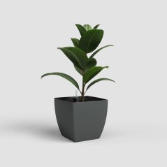 Pot de fleurs - ARTEVASI - Siena SWS 40 MA - Intérieur/extérieur - Plastique - Ø40 x H36 cm - 41,5 L - Gris anthracite