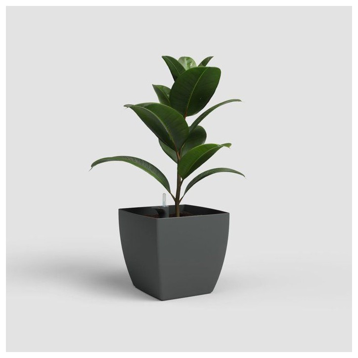Pot de fleurs - ARTEVASI - Siena SWS 40 MA - Intérieur/extérieur - Plastique - Ø40 x H36 cm - 41,5 L - Gris anthracite