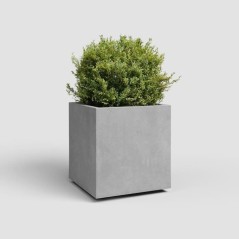 ARTEVASI Pot de fleur - SYDNEY - 30 cm - 21 L - Gris Clair - Dimensions: 29.5x29.5x29.5 cm