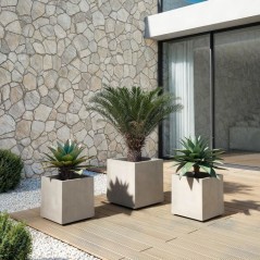 ARTEVASI Pot de fleur - SYDNEY - 30 cm - 21 L - Gris Clair - Dimension
