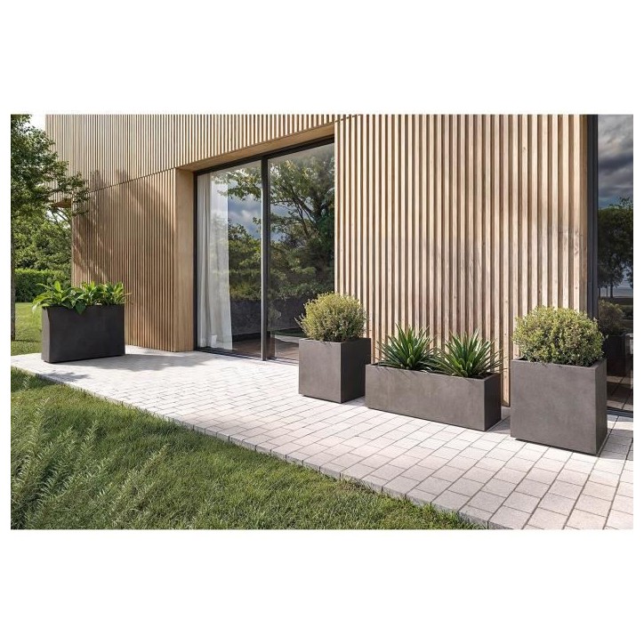 ARTEVASI Pot de fleur - SYDNEY - 30 cm - 21 L - Gris Clair - Dimensions: 29.5x29.5x29.5 cm ARTEVASI Pot de fleur - SYDNEY - 30 cm - 21 L - Gris Clair - Dimensions: 29.5x29.5x29.5 cm