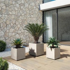 ARTEVASI Pot de fleur - SYDNEY - 40 cm - 31 L - Gris Clair - Dimension