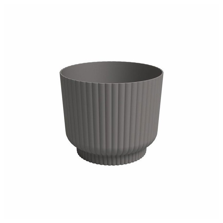 ARTEVASI Pot de fleur - Miami Wavy - 30 cm - 13 L - Anthracite - Dimensions: 29.7x29.7x25.1 cm