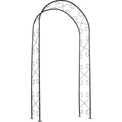 Pergola arche - NATURE - Métal - 112,5 x 39,5 x 231 cm - Noir - Déco