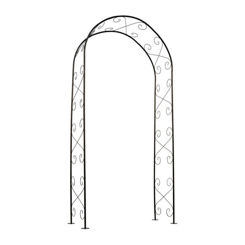 Pergola arche - NATURE - Métal - 112,5 x 39,5 x 231 cm - Noir - Déco