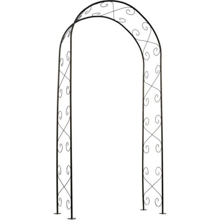 Pergola arche - NATURE - Métal - 112,5 x 39,5 x 231 cm - Noir - Déco