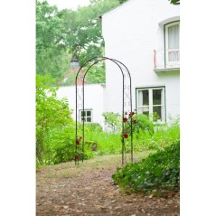 Pergola arche - NATURE - Métal - 112,5 x 39,5 x 231 cm - Noir - Déco