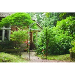 Pergola arche - NATURE - Métal - 112,5 x 39,5 x 231 cm - Noir - Déco