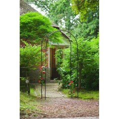 Pergola arche - NATURE - Métal - 112,5 x 39,5 x 231 cm - Noir - Déco