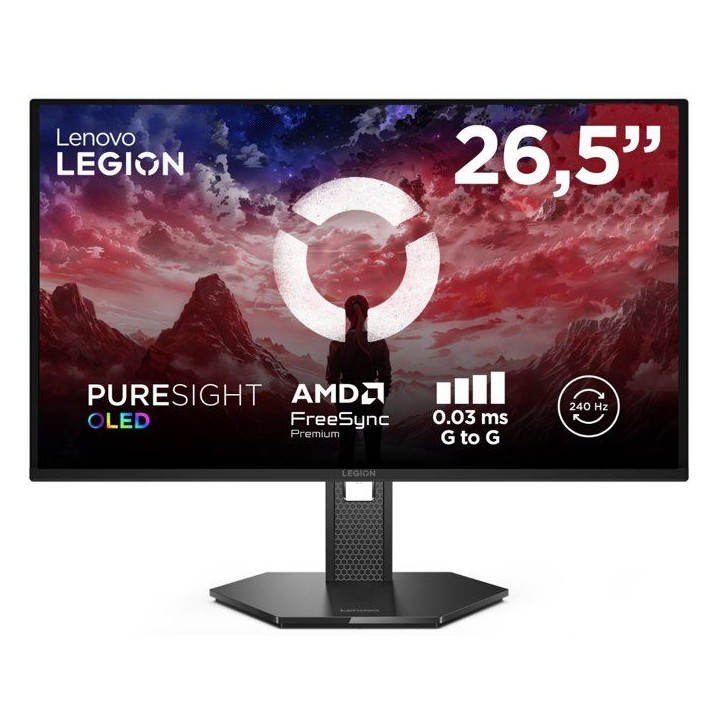 Ecran PC Gamer LENOVO Legion 27Q-10 - 26,5 - QHD - 240Hz - Dalle QD-OLED - 0,03ms - Pied réglable en hauteur Ecran PC Gamer LENOVO Legion 27Q-10 - 26,5 - QHD - 240Hz - Dalle QD-OLED - 0,03ms - Pied réglable en hauteur