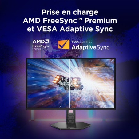 Ecran PC Gamer LENOVO Legion 27Q-10 - 26,5 - QHD - 240Hz - Dalle QD-OLED - 0,03ms - Pied réglable en hauteur