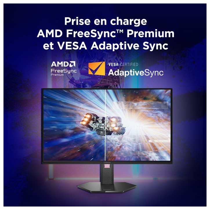 Ecran PC Gamer LENOVO Legion 27Q-10 - 26,5 - QHD - 240Hz - Dalle QD-OLED - 0,03ms - Pied réglable en hauteur Ecran PC Gamer LENOVO Legion 27Q-10 - 26,5 - QHD - 240Hz - Dalle QD-OLED - 0,03ms - Pied réglable en hauteur