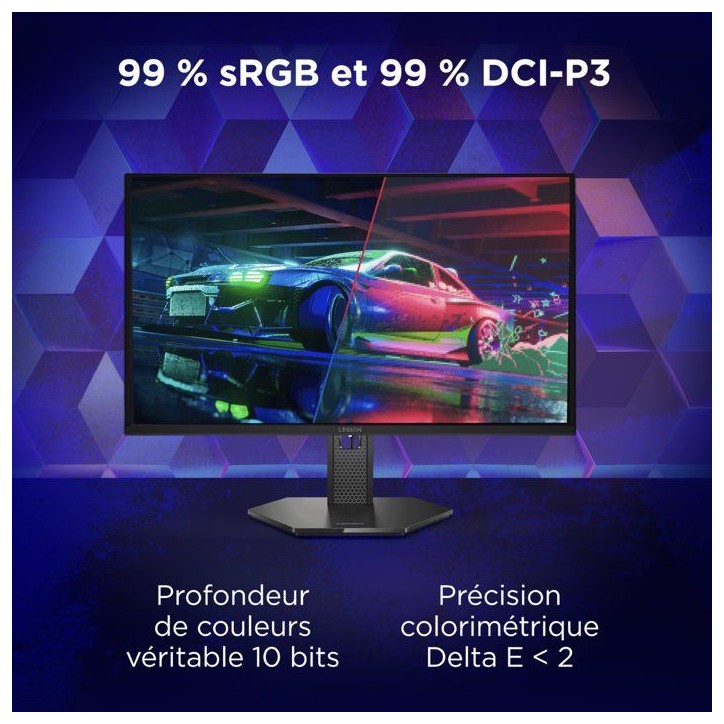 Ecran PC Gamer LENOVO Legion 27Q-10 - 26,5 - QHD - 240Hz - Dalle QD-OLED - 0,03ms - Pied réglable en hauteur Ecran PC Gamer LENOVO Legion 27Q-10 - 26,5 - QHD - 240Hz - Dalle QD-OLED - 0,03ms - Pied réglable en hauteur