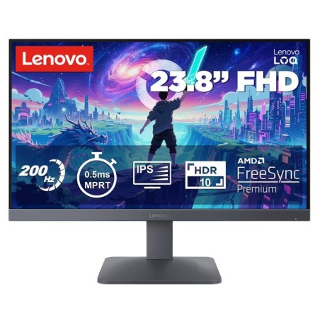 Ecran PC Gamer LENOVO LOQ 24-10 - 23,8 - FHD - 200Hz - Dalle IPS - 0,5