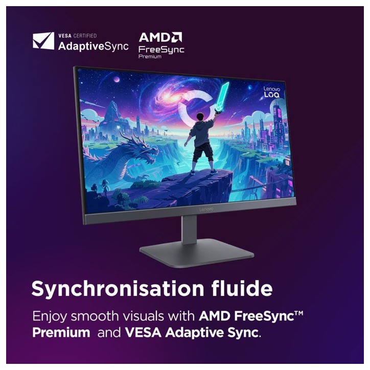 Ecran PC Gamer LENOVO LOQ 24-10 - 23,8 - FHD - 200Hz - Dalle IPS - 0,5ms - AMD FreeSync Premium Ecran PC Gamer LENOVO LOQ 24-10 - 23,8 - FHD - 200Hz - Dalle IPS - 0,5ms - AMD FreeSync Premium