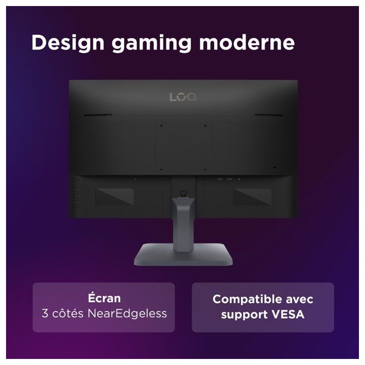 Ecran PC Gamer LENOVO LOQ 24-10 - 23,8 - FHD - 200Hz - Dalle IPS - 0,5ms - AMD FreeSync Premium Ecran PC Gamer LENOVO LOQ 24-10 - 23,8 - FHD - 200Hz - Dalle IPS - 0,5ms - AMD FreeSync Premium