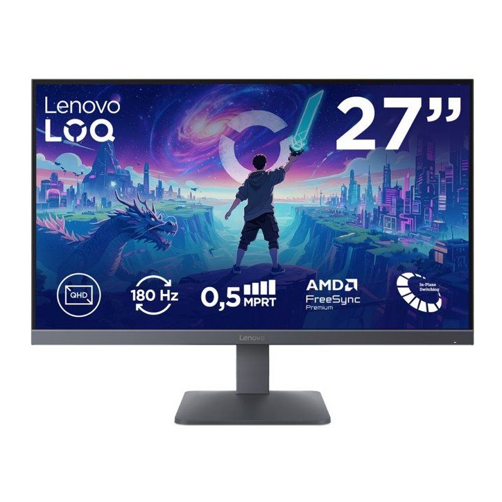 Ecran PC Gamer LENOVO LOQ 27Q-10 - 27 - FHD - 200Hz - Dalle IPS - 0,5ms - HDR10 - AMD FreeSync Premium