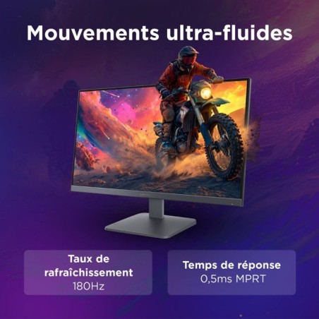 Ecran PC Gamer LENOVO LOQ 27Q-10 - 27 - FHD - 200Hz - Dalle IPS - 0,5ms - HDR10 - AMD FreeSync Premium