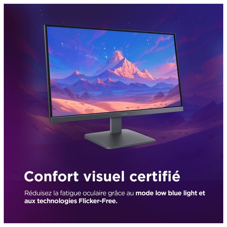 Ecran PC Gamer LENOVO LOQ 27Q-10 - 27 - FHD - 200Hz - Dalle IPS - 0,5ms - HDR10 - AMD FreeSync Premium