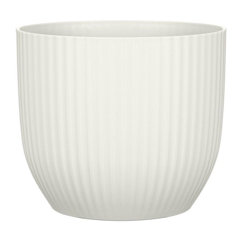 Pot de fleurs rond - DEROMA - 231 - 7 L - Ø 24 cm - Blanc